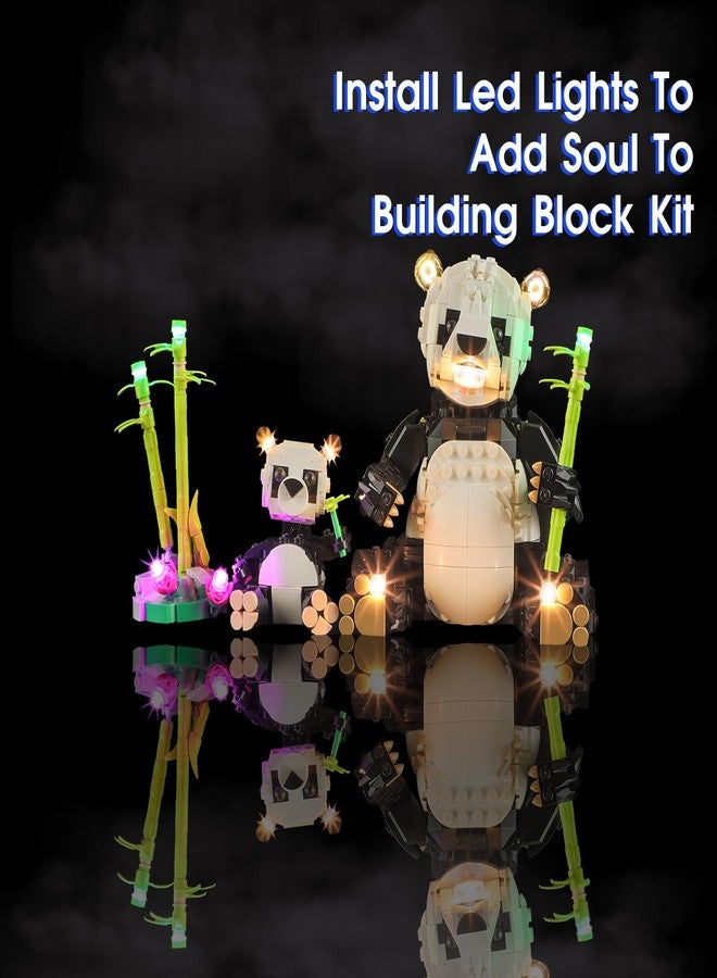 Vaodest مصباح LED من Vaodest لمجموعة Lego Wild Animals Panda Family 31165، تصميم وتكوين متوافق مع الموديل 31165 (مصباح LED فقط، وليس مجموعة مكعبات البناء). - Image 3